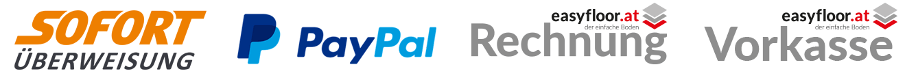 Zahlungsoptionen im Easyfloor Fortelock Onlineshop